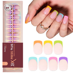 beetles front packaging showing 224-piece neon French-tip set and convenience