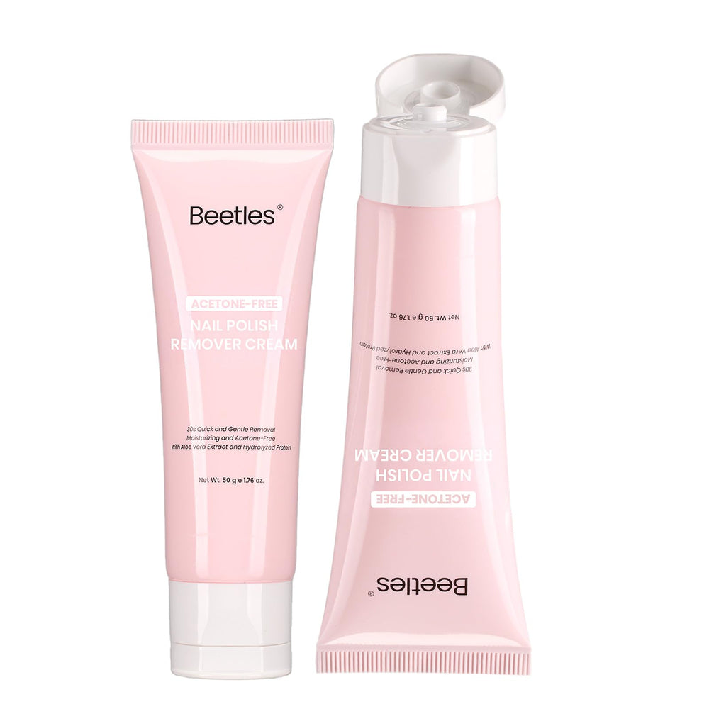 Beetles front tube showing label and compact travel size and ease