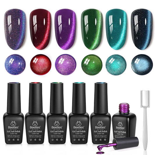 beetles front packaging showing six galaxy beam bottles and magnet, clear kit overview and benefit