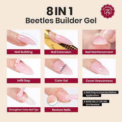 Beetles Gel Polish sculpted apex close-up displaying durable C-curve support