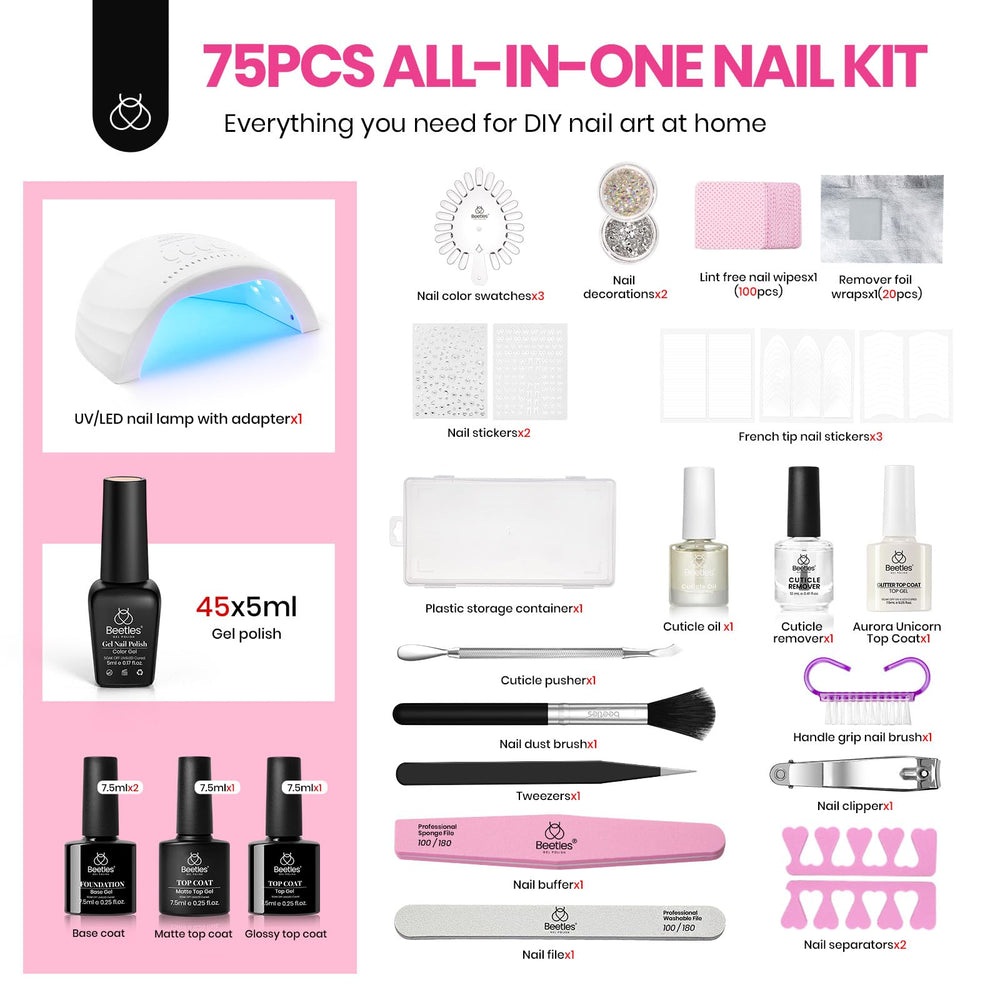 beetles gel application in use showing cured nails and salon-quality results