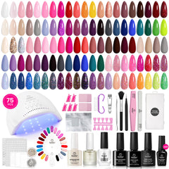 beetles gel kit front packaging showing full 75-piece set and benefits