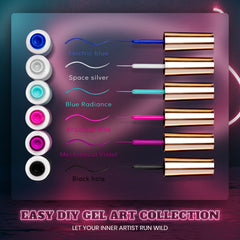 beetles gel polish stroke demo on nail wheel illustrating vibrant neon payoff
