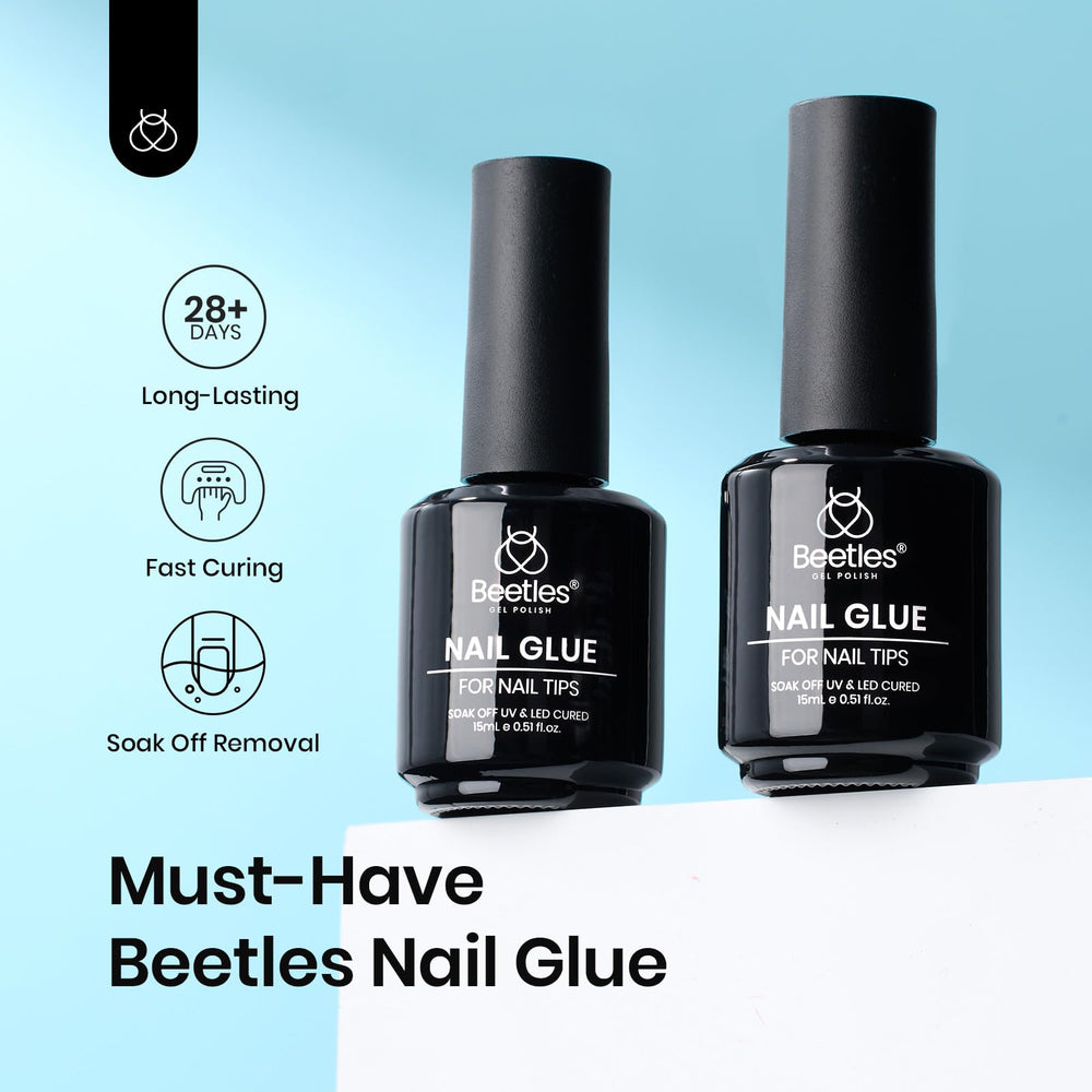 beetles Gel Polish brush applicator closeup for precise tip placement and control