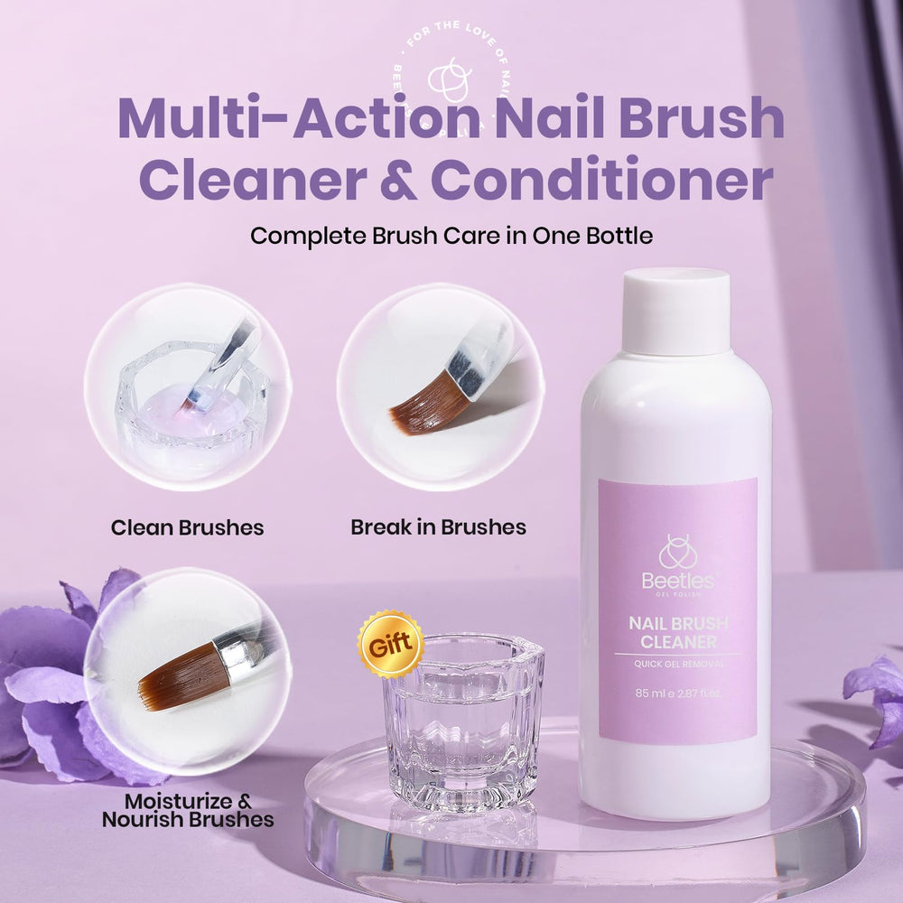 Beetles Gel Polish with glass dappen dish displaying practical kit