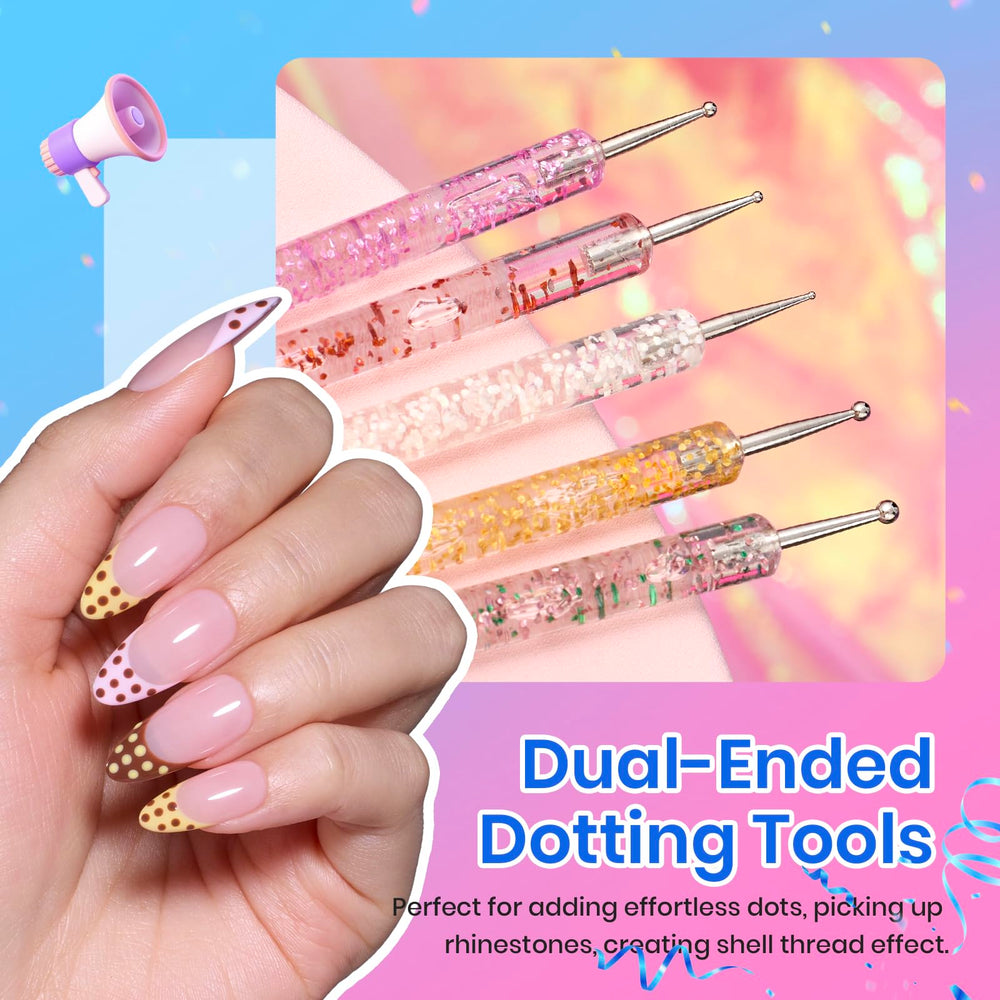 beetles Gel Polish dotting tools array with varied sizes for consistent dots
