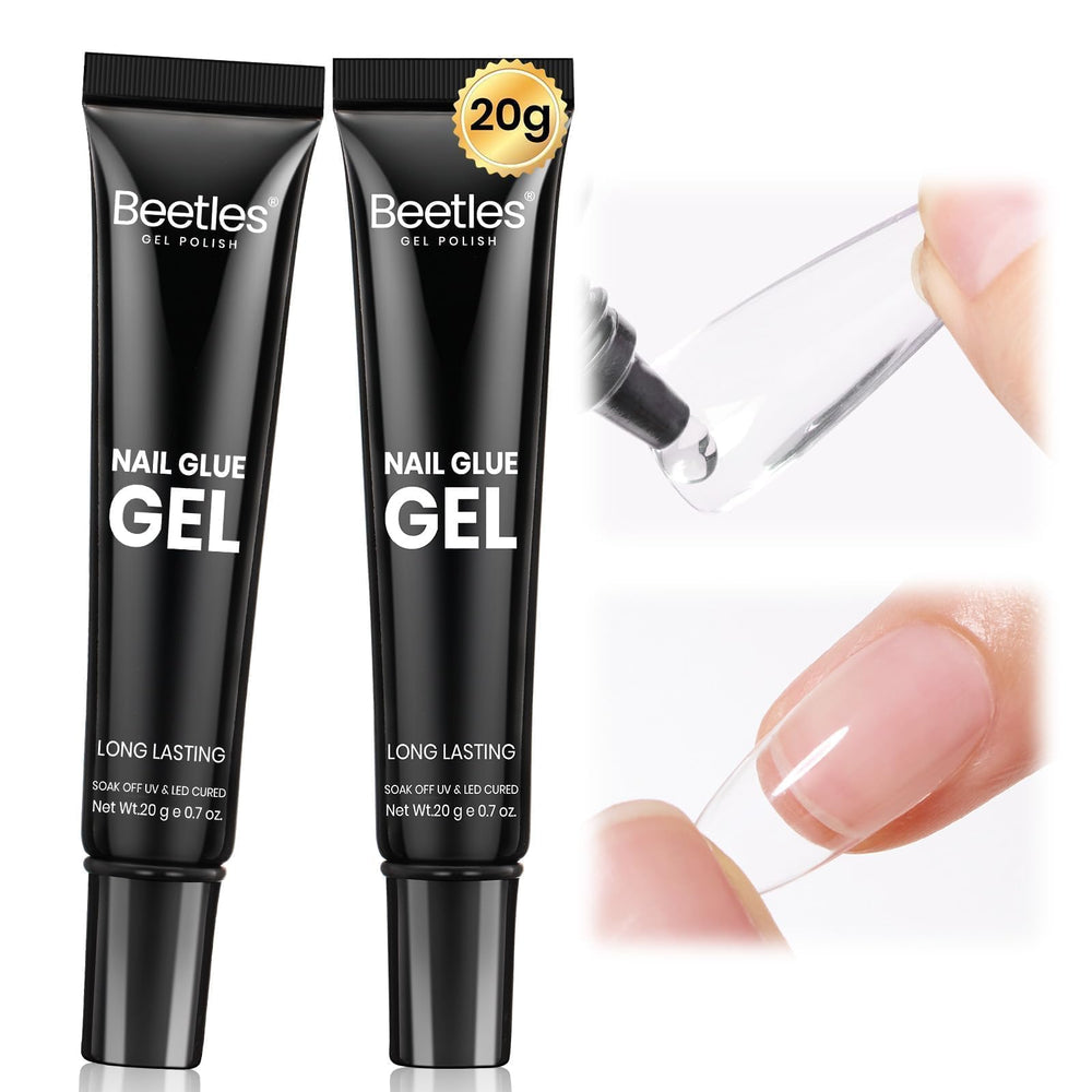 beetles Gel Polish front packaging showing two 20g tubes and branding, promotes professional convenience