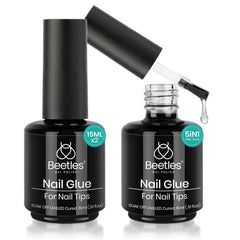 Beetles Gel Polish front packaging showing two 15ml bottles and clear labeling for compact kit benefit