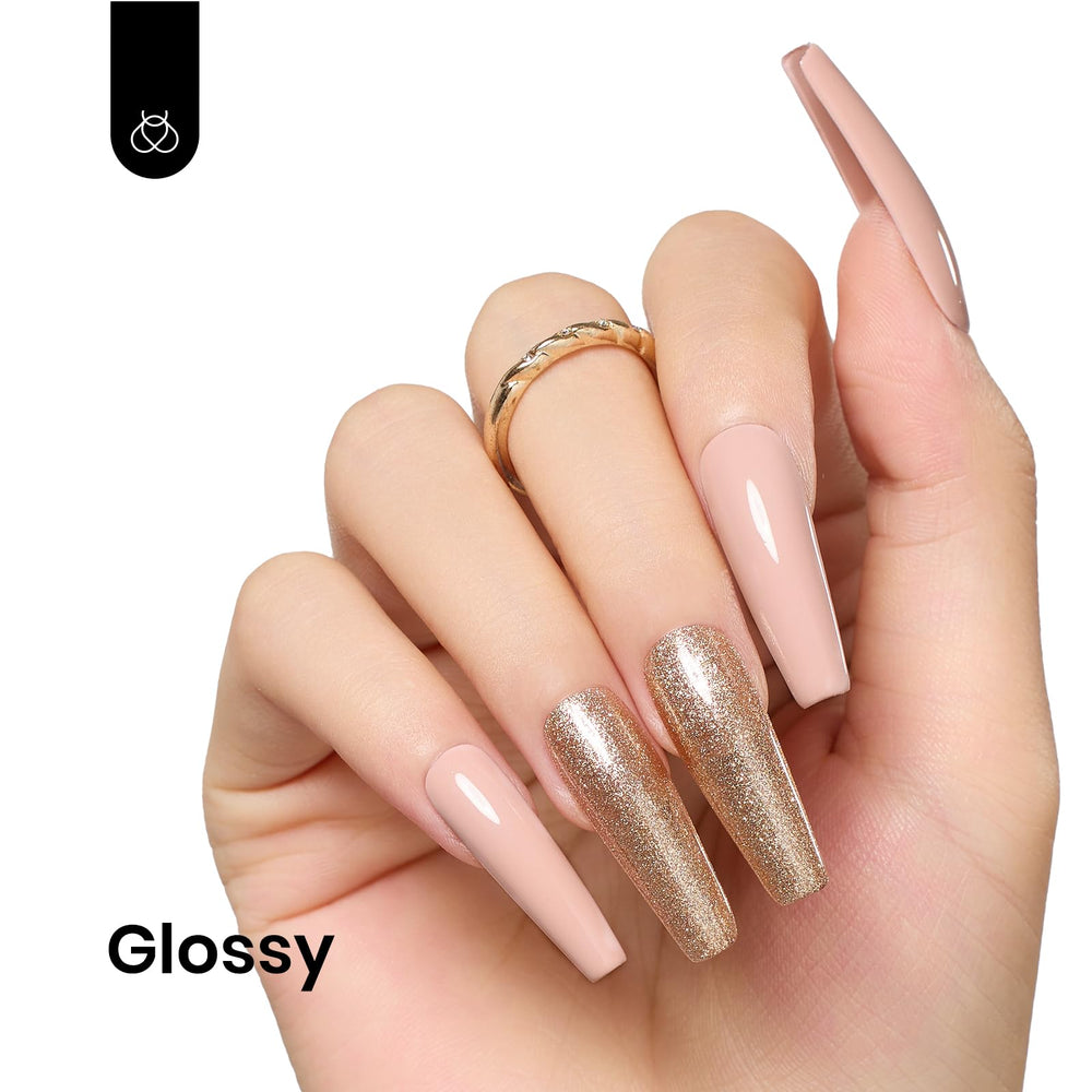 beetles hazelnut milk swatch on hand showing natural nude finish benefit