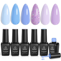 beetles gel polish scale with hand showing bottle size and application ease