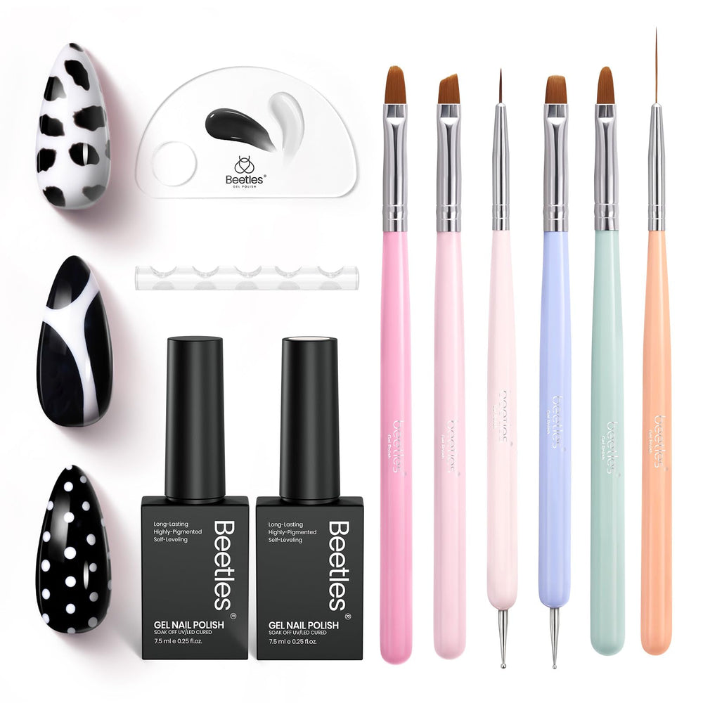 beetles gel polish kit held in hand showing compact scale