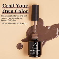 beetles Gel Polish swatch wheel showing rich chocolate coverage benefit