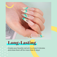 Beetles Gel Polish swatch on nail wheel demonstrating true emerald shade