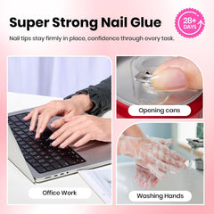 Beetles Gel Polish used to attach a press-on nail offering secure, quick bond