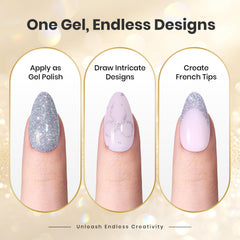 Beetles Gel Polish gold liner stroke on nail demonstrating warm metallic accent and clean application