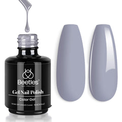 beetles Gel Polish front bottle showing color and volume benefit: clear product info