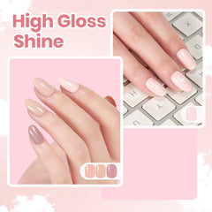 Beetles Gel Polish hand holding bottles to show size and travel-friendly benefit