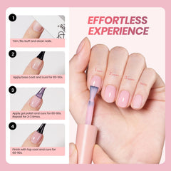 Beetles Gel Polish layered ombre nails showing buildable depth and glossy finish benefit