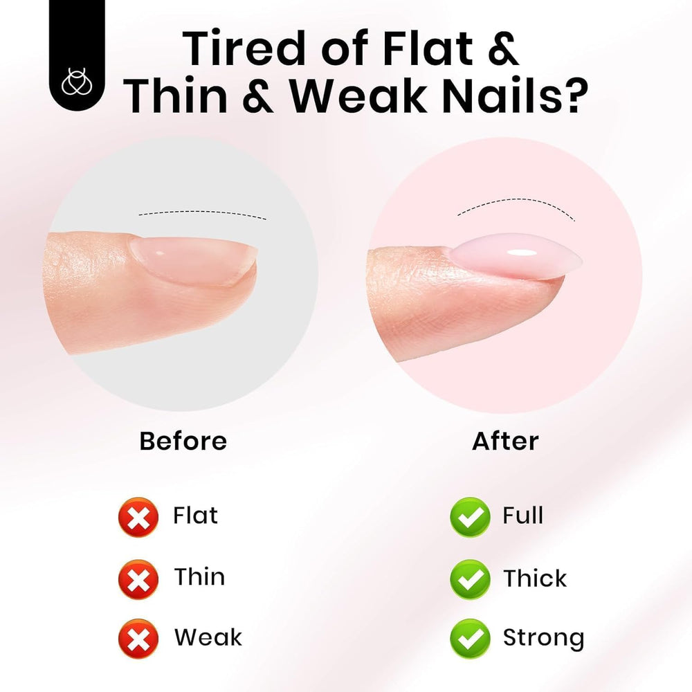 Beetles jelly pink swatch on nail showing natural finish and strengthening benefit