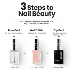 Beetles Gel Polish label close-up showing triple care ingredients for stronger nails