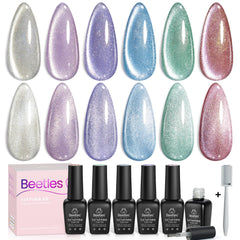 beetles lifestyle manicure setting with finished nails, useful for style inspiration