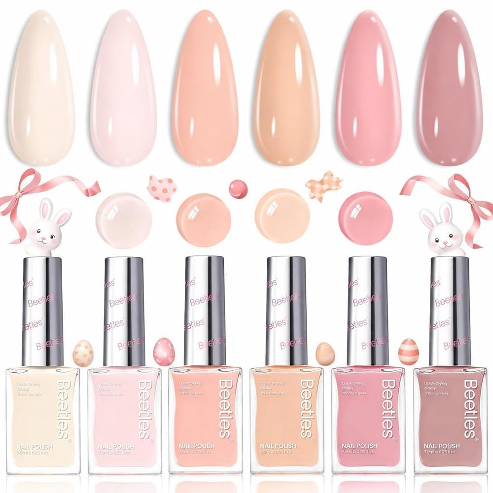 Beetles Gel Polish worn by model in spring outfit demonstrating wearable style benefit
