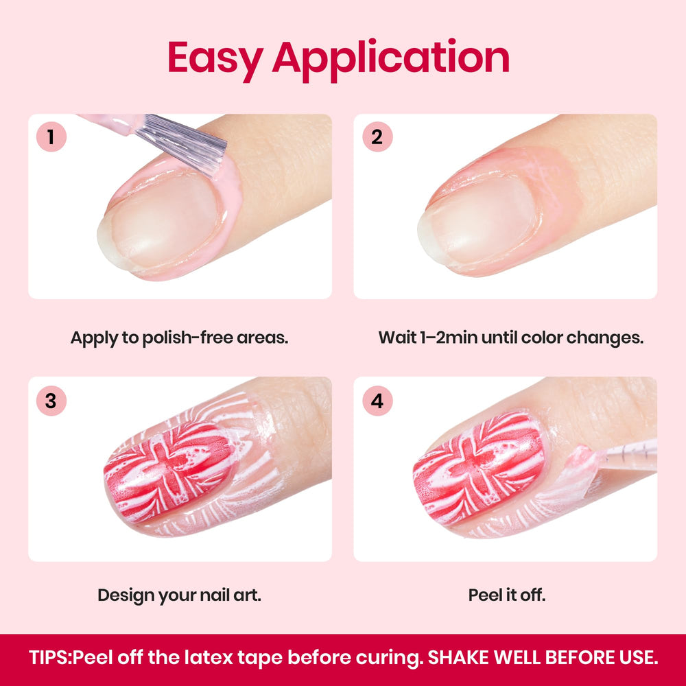 beetles liquid latex with plastic stick included for effortless edge lifting