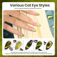 Beetles magnetic tool detail showing how to create the cat eye stripe effect