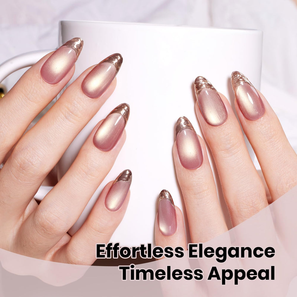 Beetles magnet effect demonstration on nail swatch creating sharp cat-eye benefit