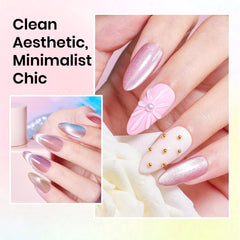 beetles magnet in action over nail demonstrating quick customizable cat-eye effect