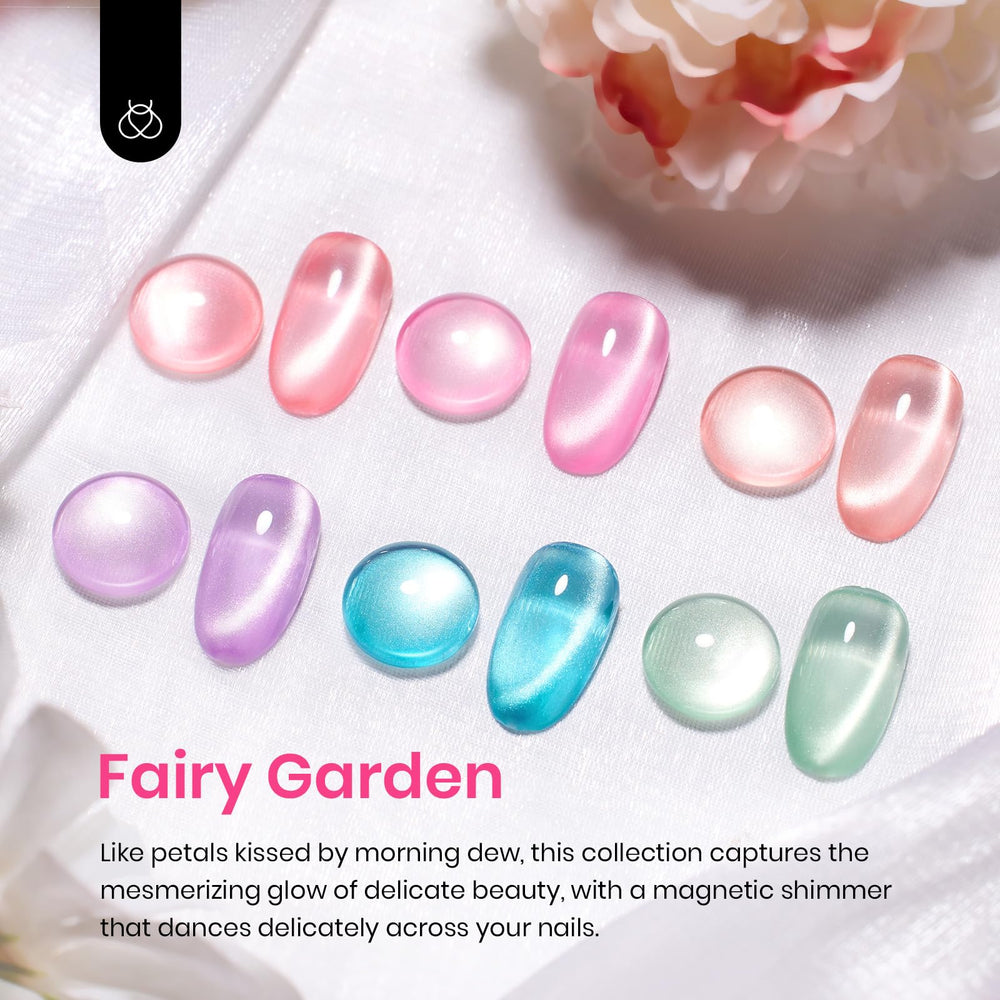 beetles magnet tool beside gel bottles, illustrates easy magnetic nail art