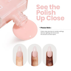 beetles Gel Polish manicure before and after showing fuller, polished nails benefit