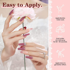 Beetles Gel Polish on bridal hands demonstrating durable, salon-style manicure