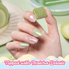Beetles swatch fan displaying Matcha Mousse shades for color planning benefit