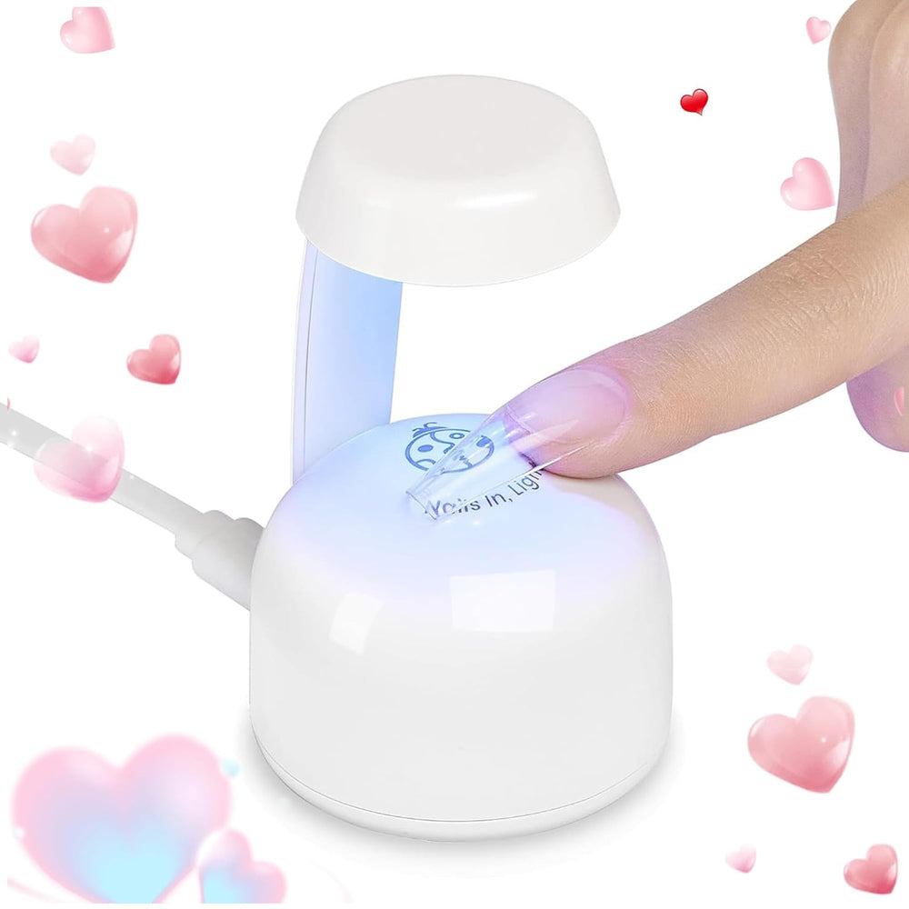 beetles gel polish mini uv lamp front view showing compact design and fast curing