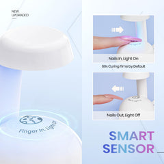 beetles gel polish lamp underside showing smart sensor for hands-free curing benefit