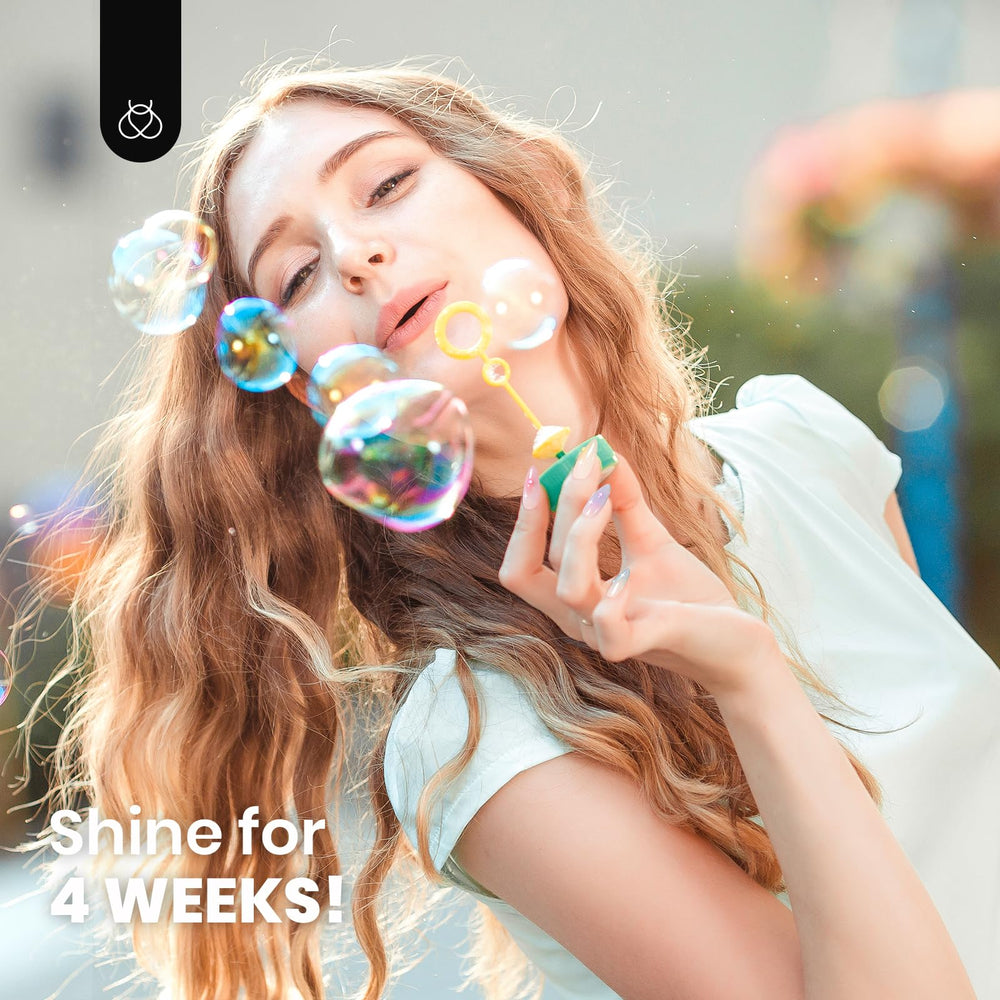 Beetles nail art application in use demonstrating layered translucent effect