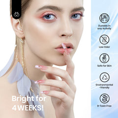 Beetles nails in lifestyle scene showcasing subtle mermaid shimmer benefit