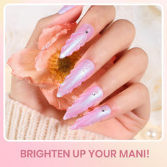 beetles Gel Polish mermaid ombré nail art showcasing layered shimmer impact