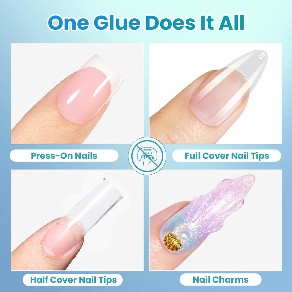 Beetles glue securing a rhinestone on nail for lightweight nail-art durability