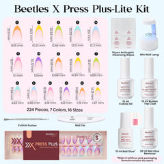 Beetles nails worn on hand demonstrating salon look at home