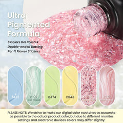 beetles pastel manicure on hands cured under lamp showing long-lasting high shine benefit