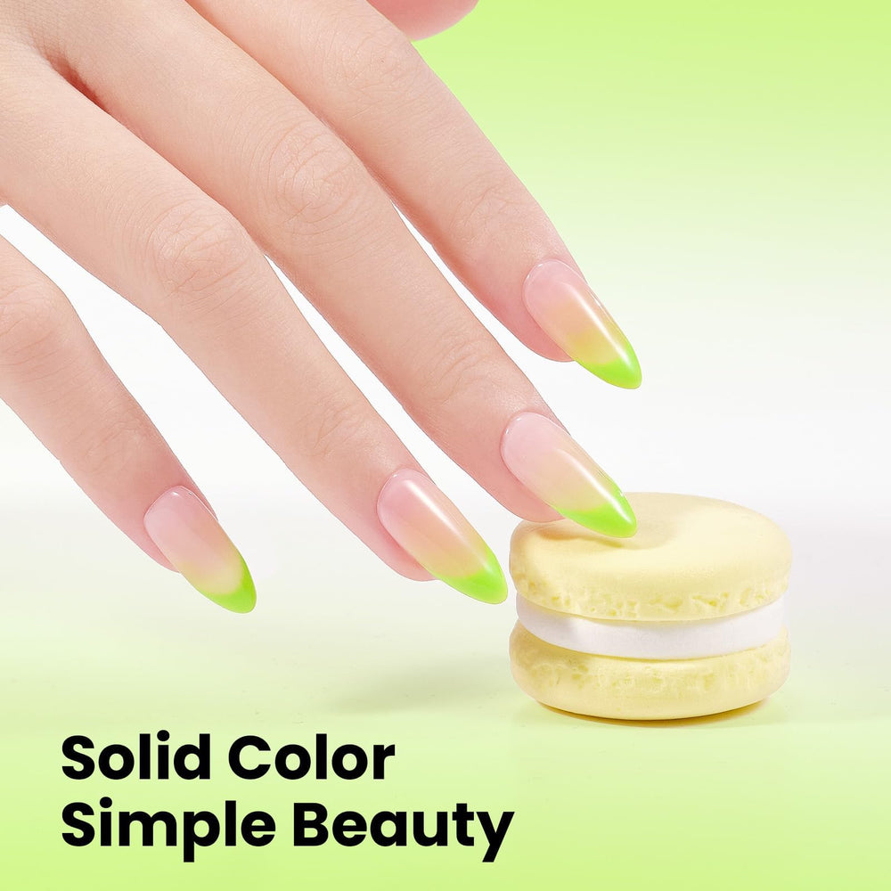 beetles swatched on a hand displaying neon green impact for bold summer nails