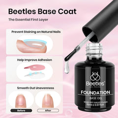 Beetles no-wipe top coat brush detail showing glossy seal and scratch resistance