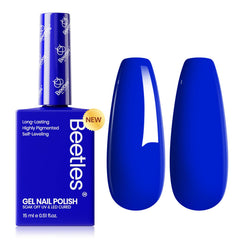 beetles bottle front view showing Noble Night blue and benefit long-lasting wear
