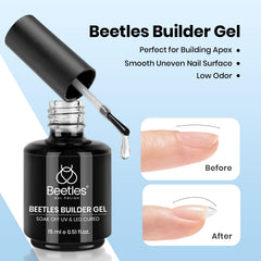 Beetles applied on nail tip sculpted apex for added strength