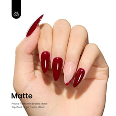 beetles gel polish oxblood bottle label detail showing color code a236 clarity