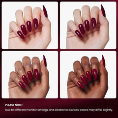 beetles gel polish oxblood bottle in hand to show 15ml size and scale