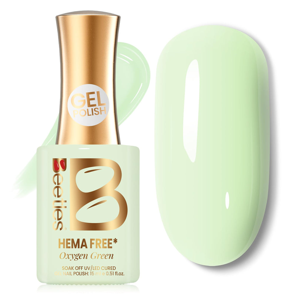 Beetles painted nails paired with a summer outfit showing versatile color benefit