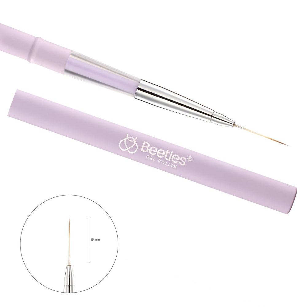 Beetles brush packaging flatlay highlighting compact travel-ready storage advantage